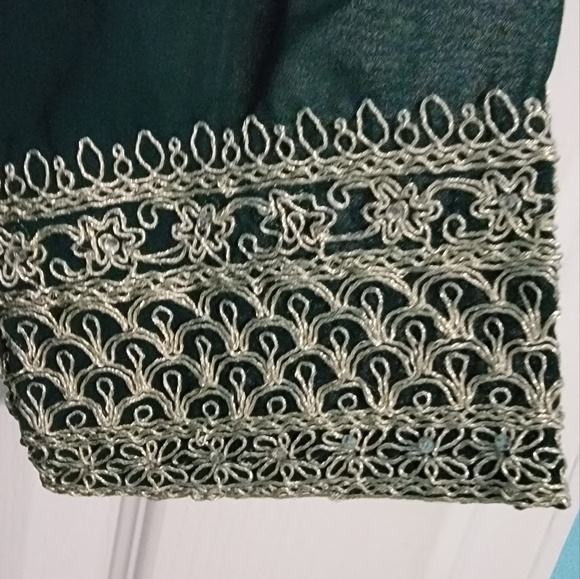 Designer Green Gown - Picture 4 of 7